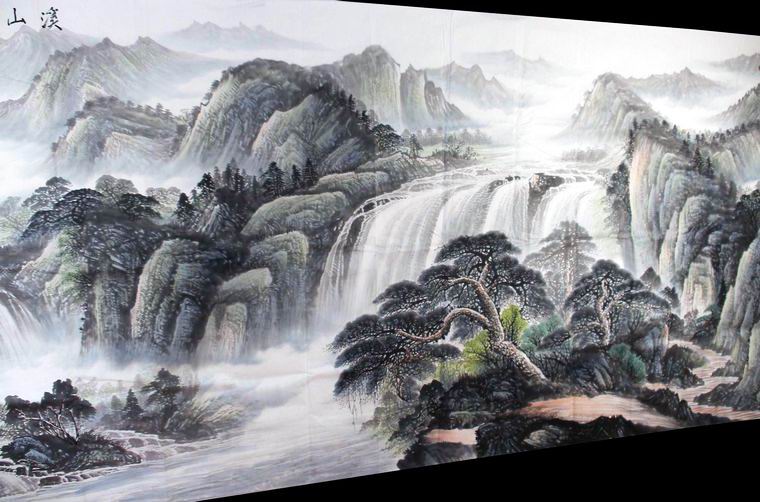 大丈二山水國畫